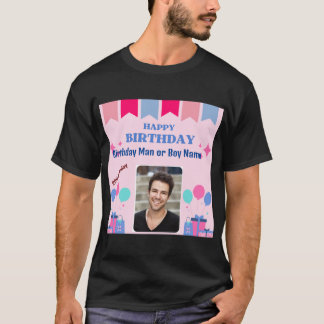 T-shirt Image de texte Joyeux Anniversaire Vœux Hommes Gar