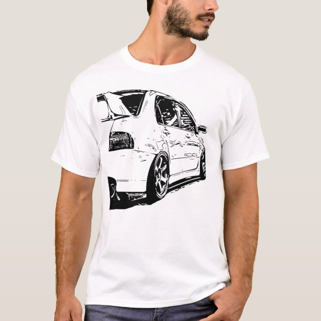 T-shirt Image de vecteur d'évolution de Mitsubishi (Devant)