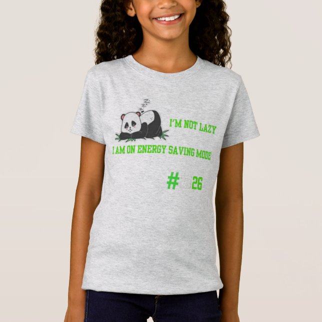 T-Shirt Image d'humeur endormie de panda mignonne #2026 de (Devant)