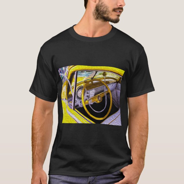 T-shirt Image d'intérieur de voiture (Devant)