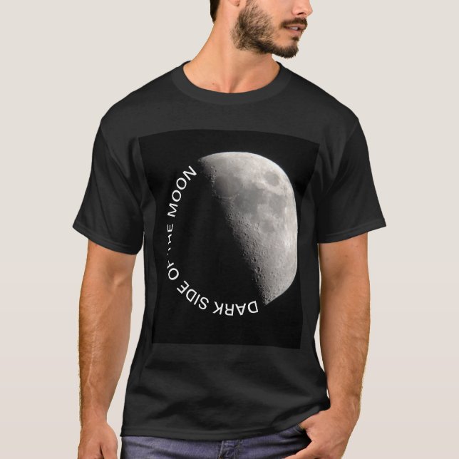 T-shirt Image et texte du côté foncé de la Lune (Devant)