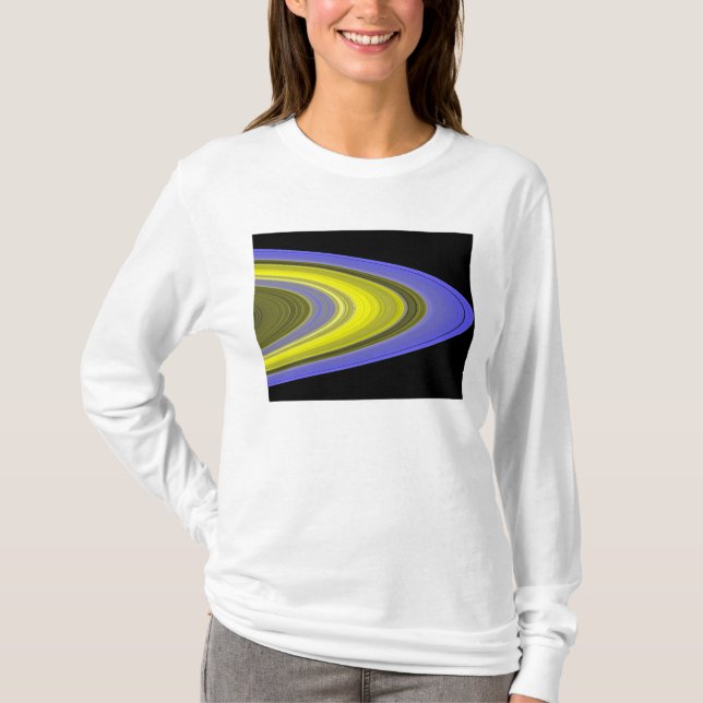 T-shirt Image fausse couleur des anneaux de Saturne (Devant)