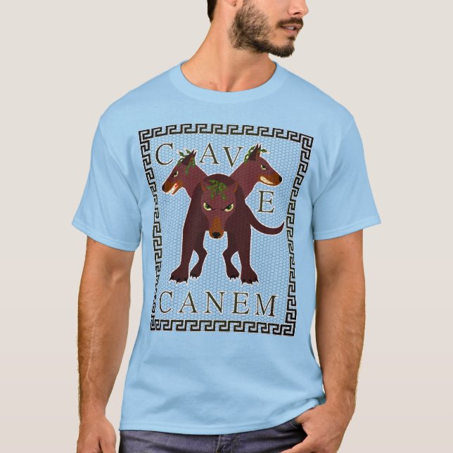T-shirt Image gréco-romain "Cave Canem" Attention au Chien (Devant)