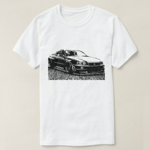 T-shirt Image GTR du vecteur R34 de Nissan Skyline