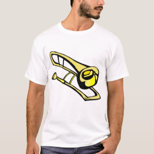 T-shirt image jaune stylisée de graphique de trombone