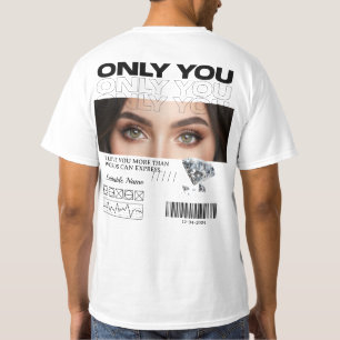T-shirt Image & Nom Yeux Personnalisés Entièrement Perso