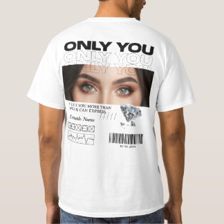 T-shirt Image & Nom Yeux Personnalisés | Entièrement Perso