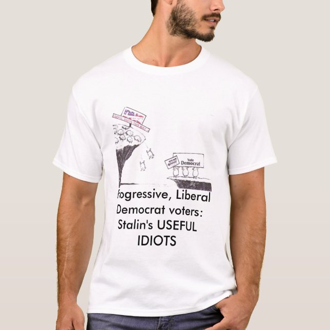 T-shirt image, progressif, électeurs de libéral démocrate (Devant)