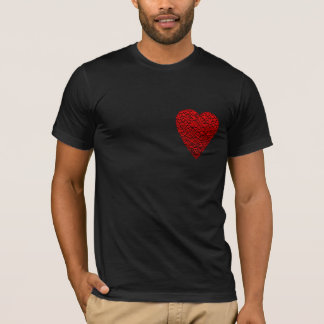 T-shirt Image rouge lumineuse de coeur