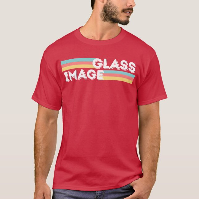 T-shirt Image sur verre rétro drôle (Devant)