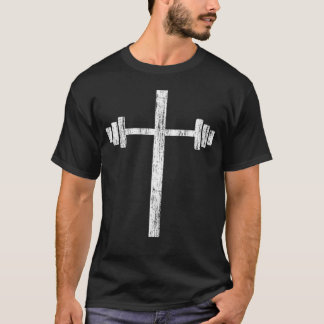 T-shirt Image Visage De Jésus Sur Une Croix Avec Couronne