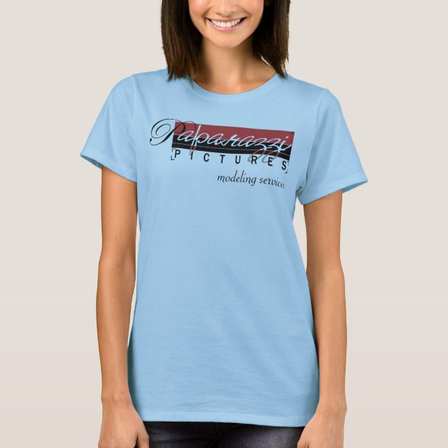 T-shirt Images de paparazzi modelant des services (Devant)