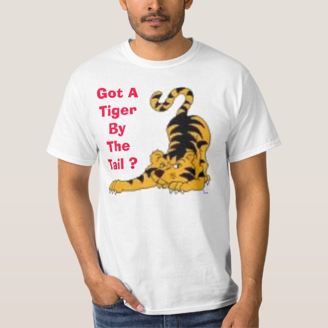 T-shirt images, obtenues un tigre par la queue ? , Laura (Devant)
