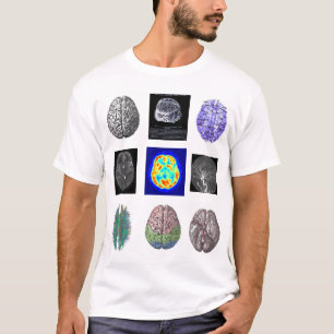 T-shirt Images T blanc de cerveau