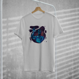 T-shirt Imaginaire Alien Espace bleu