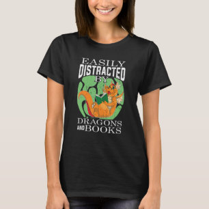 T-shirt Imaginaire Animal Bookworm Cute Book Dragon Lectur