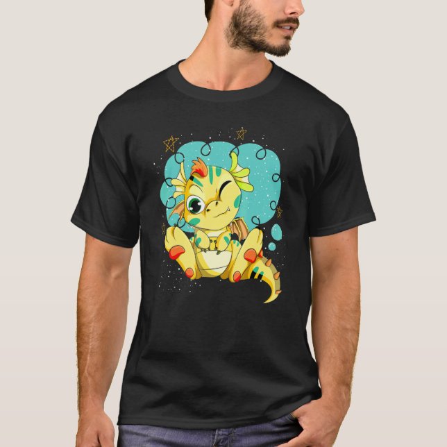 T-shirt Imaginaire Animal mignon Mythique Créature Dragon (Devant)