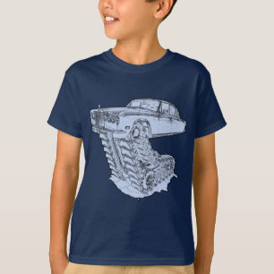 T-shirt Imaginaire bleu Rolls Royce