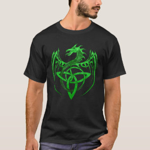 T-shirt Imaginaire celtique tribal irlandais vert noeud Ce