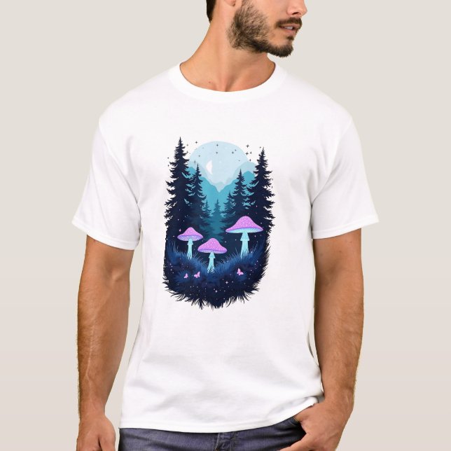 T-shirt Imaginaire Champignon étoile nuit (Devant)
