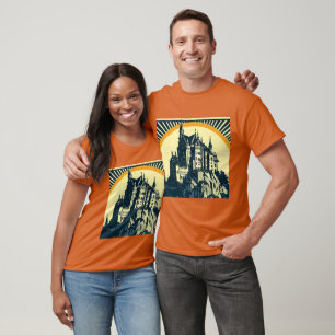 T-shirt Imaginaire Château médiéval - Décor de bois 3