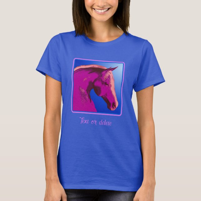 T-shirt Imaginaire Cheval rose visage Personnalisé (Devant)