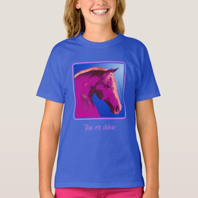 T-shirt Imaginaire Cheval rose visage Personnalisé (Devant)