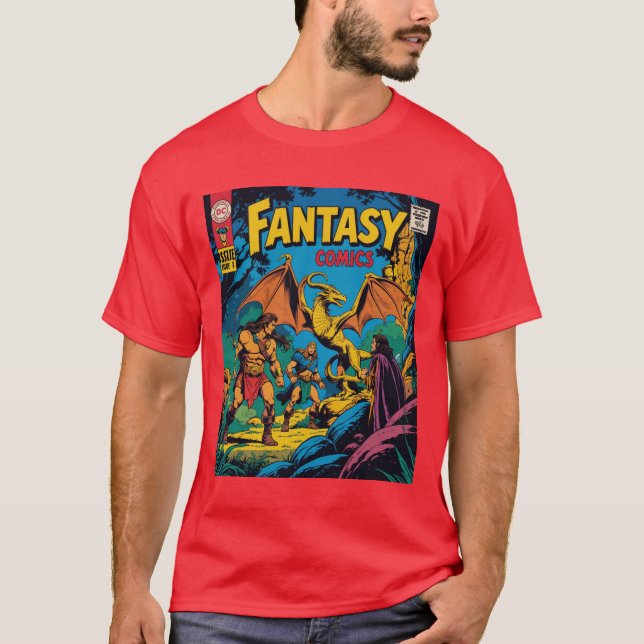 T-shirt Imaginaire Comics : Une aventure rétro lancée (Devant)