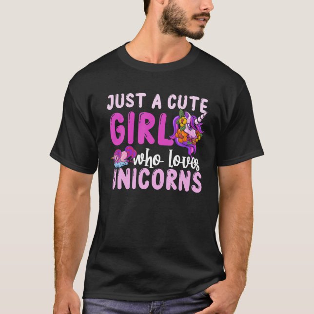 T-shirt Imaginaire Créature Lover Filles Femmes Unicorne M (Devant)