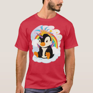 T-shirt Imaginaire Creature Unicorn Rainbow Zoo Animal Cut