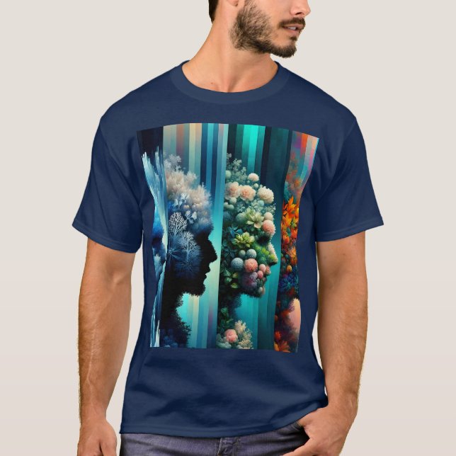 T-shirt Imaginaire Cute Four hommes Figures (Devant)