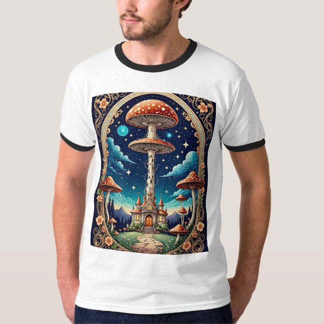 T-shirt Imaginaire de champignon Whimsical (Devant)