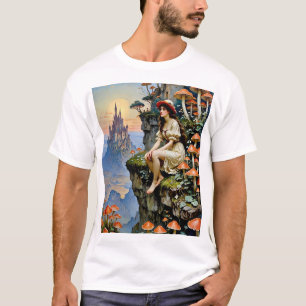 T-shirt Imaginaire de champignons Dreamscape Château encha