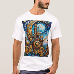 T-shirt Imaginaire de la lune de vapeur
