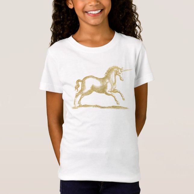 T-Shirt Imaginaire de licorne de parties scintillantes (Devant)