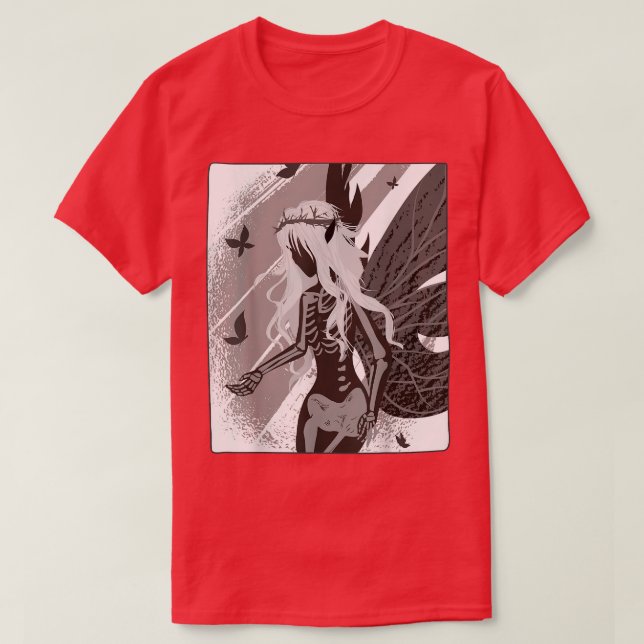 T-shirt Imaginaire Décès Goth Squelette Fée esthétique Fai (Design devant)