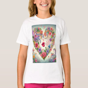 T-shirt Imaginaire en fleurs enchanté