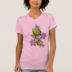 T-shirt Imaginaire Floral Fleurs Lilac Formes vertes Fract