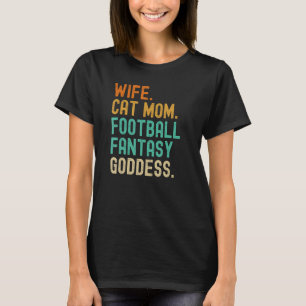 T-shirt Imaginaire Football Déesse Femme Chat Maman Joueur