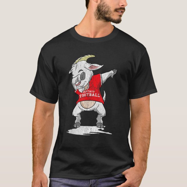 T-shirt Imaginaire Football GOAT Dabbing Champion Funny Dr (Devant)