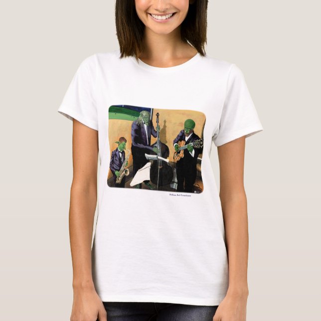 T-shirt Imaginaire Jazz Blues Musiciens Musique Art (Devant)