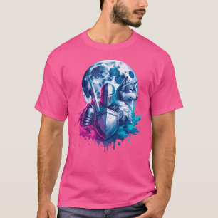 T-shirt Imaginaire Knight Moon Wolf