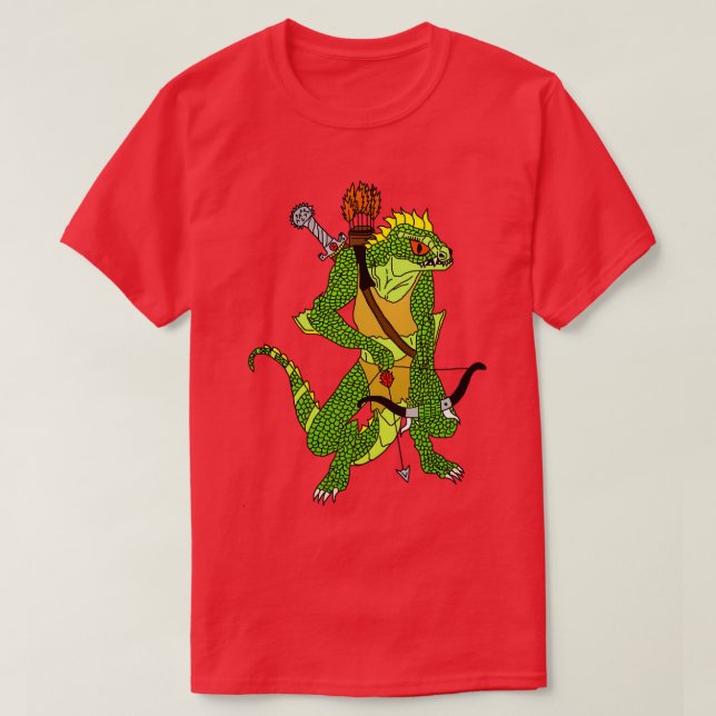 T-shirt Imaginaire Lizardman Guerrier (Design devant)