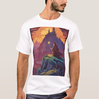 T-shirt imaginaire noir de 1970