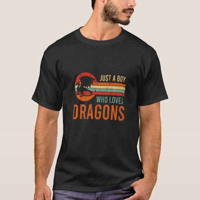 T-shirt Imaginaire Retro Jeu De Roleplay Juste Un Garçon Q (Devant)