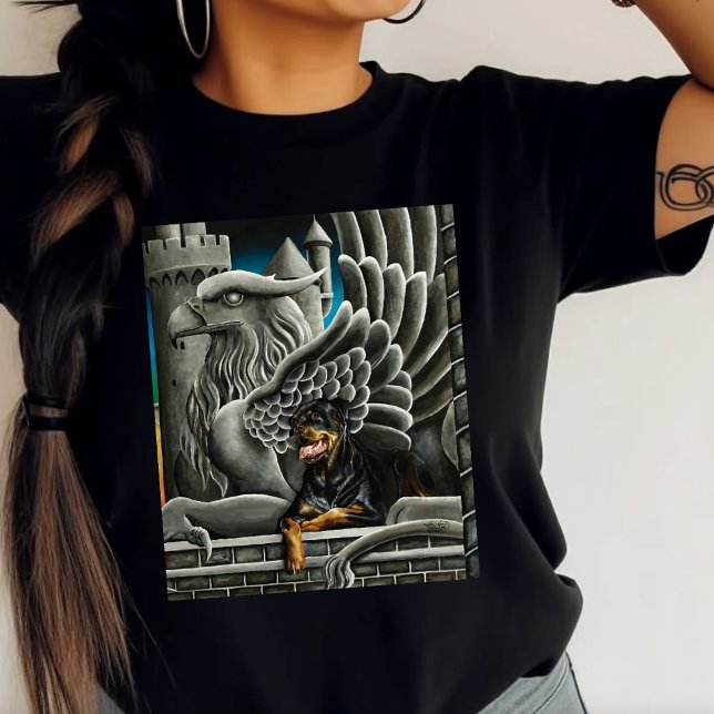 T-shirt Imaginaire Rottweiler Chien Gargoyle (Créateur téléchargé)