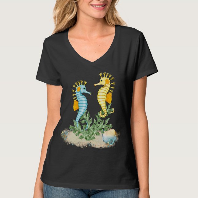 T-shirt Imaginaire Seahorse et Bling (Devant)