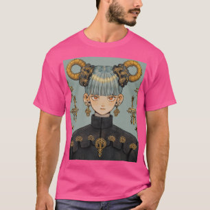 T-shirt Imaginaire Steampunk Ornate Anime Girl