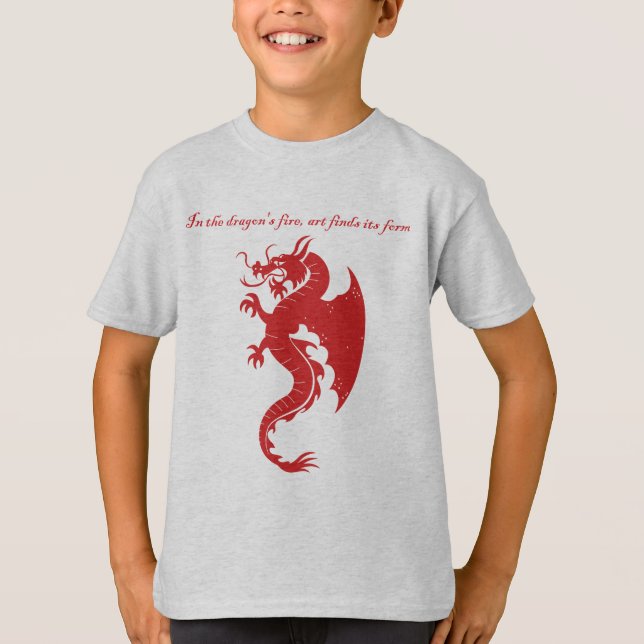 T-shirt Imaginaire Stroke Dragon articles d'art (Devant)