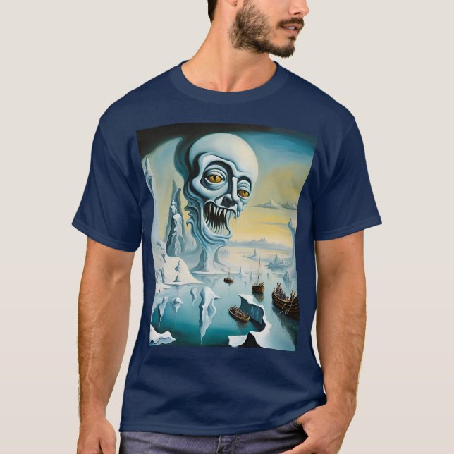 T-shirt Imaginaire Surréalisme Vive Mer de glace (Devant)